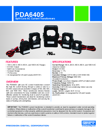 Thumbnail of document Manual - PDA6405 Split Core AC Current Transformers